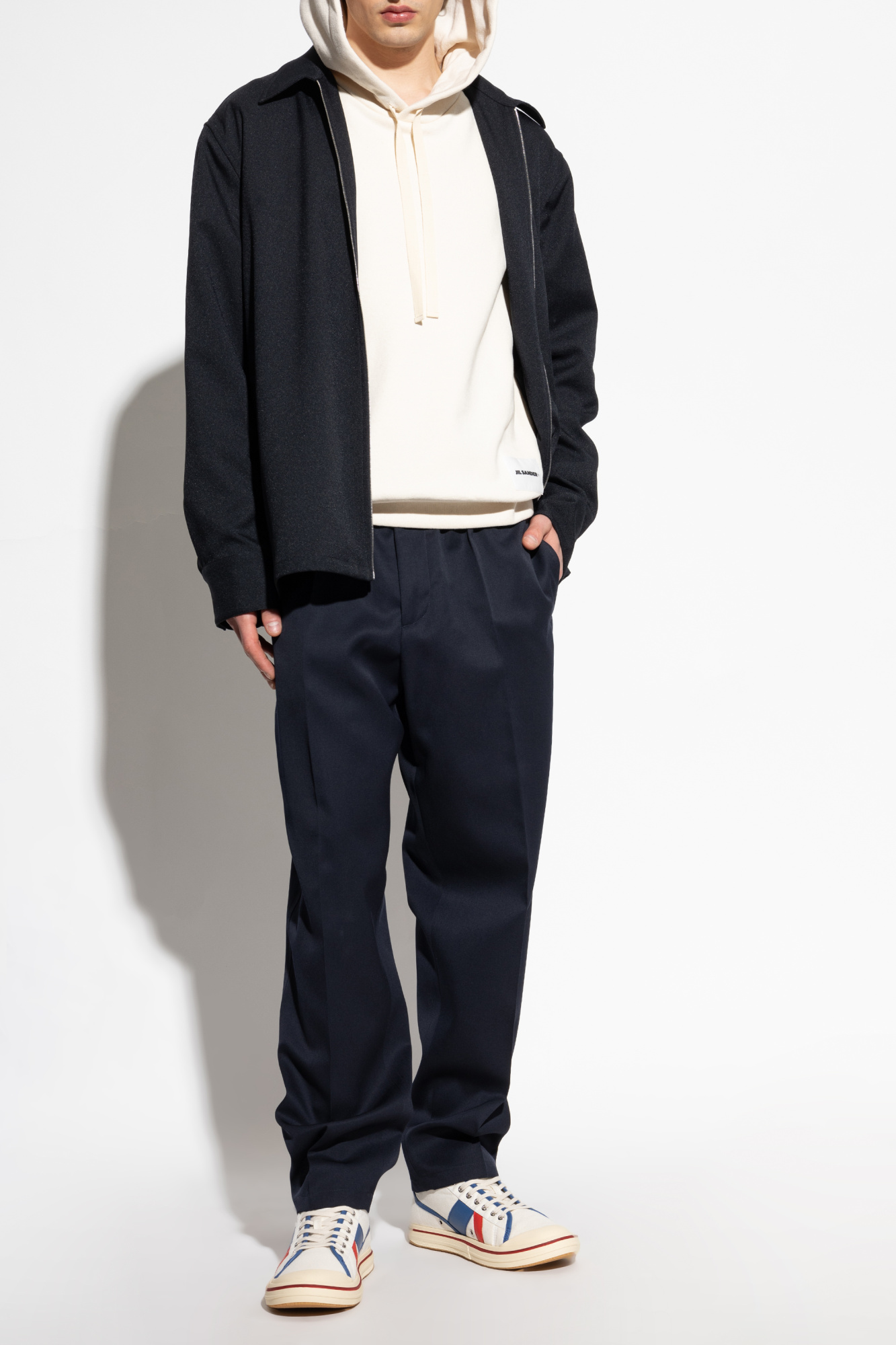 【関税込み】JIL SANDER Pleated wool trousers Jil Sander Double-pleated Wool Pants with Belt men - Glamood